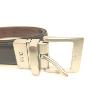 Chaps Reversible Leather Belt Black Brown 49" Two Tone Casual Dress Belt